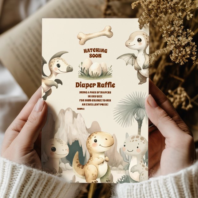 Tarjeta De Recepción Boho Cute Hatching Pronto Diapper Raffle Gabinete (Subido por el creador)