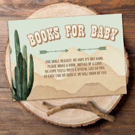 Tarjeta De Recepción Boho Desert Cactus Wild West Cowboy Libros para be