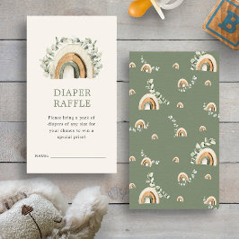Tarjeta De Recepción Boho Diaper Raffle
