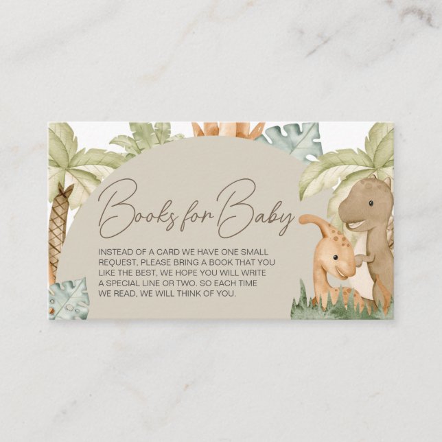 Tarjeta De Recepción Boho Dinosaur Baby Shower Boys for Baby (Anverso)