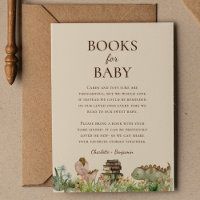 Boho Dinosaur Beige Baby Shower Libros Para Bebés