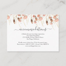 Tarjeta De Recepción Boho Dried Watercolor Floral Boda
