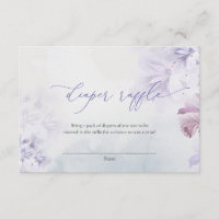 Boho Dusty purple primavera flores diaper raffle