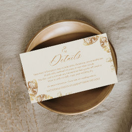 Tarjeta De Recepción Boho elegante | Boda Otoño