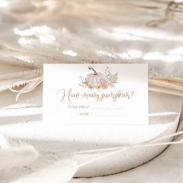 Tarjeta De Recepción Boho fall adivina cuántas calabazas