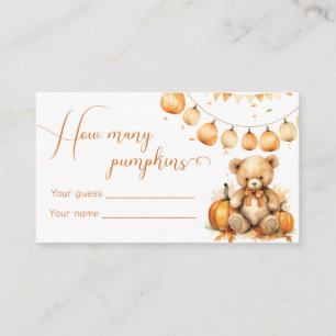 Tarjeta De Recepción Boho fall baby ducha juego adivinar cuántas calaba