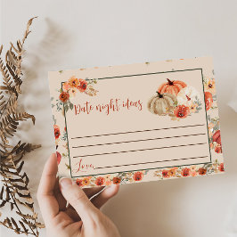 Tarjeta De Recepción Boho Fall Pumpkin Brimpkin Shower Date Game