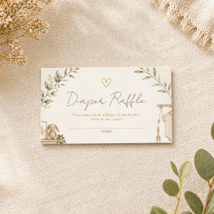 Tarjeta De Recepción Boho Fiesta de Preparativos Boletos de Rifa de Pañ