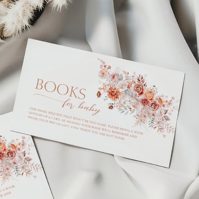 Tarjeta De Recepción Boho Floral Baby Brunch Books Para Niños (Subido por el creador)