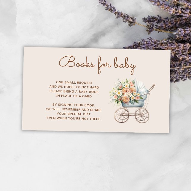 Tarjeta De Recepción Boho Floral Baby Carriles Libros para bebés (Subido por el creador)