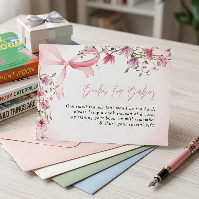 Tarjeta De Recepción Boho Floral Bebé en Flor Baby Shower  (Subido por el creador)