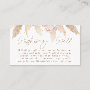 Tarjeta De Recepción Boho floral deseando bien ducha de novia inserto t