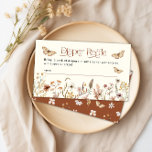 Tarjeta De Recepción Boho Floral Diaper Raffle Baby Shower<br><div class="desc">Celebra la alegría de la paternidad con nuestra tarjeta de gabinete de Baby Shower Boho Floral Wildflower Diaper Raffle! Esta exquisita carta capta la esencia de una ducha de bebé boho con su impresionante diseño floral, con un delicado motivo de flor silvestre en tonos tierra de salvia, tostado, óxido, marrón...</div>