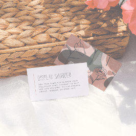 Tarjeta De Recepción Boho Floral Green & Pink Bridal Shower Insert