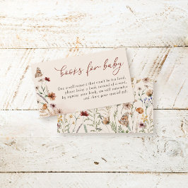 Tarjeta De Recepción Boho Floral Wildflower Baby Shower Libros Para Beb