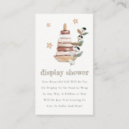 Tarjeta De Recepción Boho Green Gender Neutral Toys Diaper Baby Shower