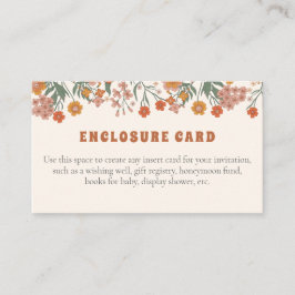 Tarjeta De Recepción Boho Groovy Meadow Personalizado de la flor silves