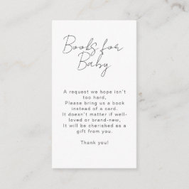 Tarjeta De Recepción Boho Hand-drawn Wildflower Books For Baby Shower