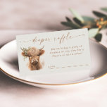 Tarjeta De Recepción Boho Highland Cow Baby Shower Diaper Raffle<br><div class="desc">Tarjeta de Gabinete Boho Highland Cow Baby Shower Diaper Raffle. Haga clic en el botón de edición/personalización para personalizar de este diseño.</div>