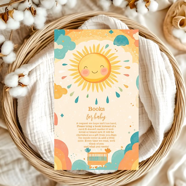 Tarjeta De Recepción Boho Libros Amarillos Sunshine para bebé (Subido por el creador)