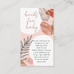 Tarjeta De Recepción Boho: Libros de Baby Shower del desierto del Suroe