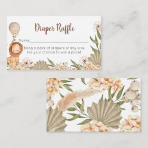 Tarjeta De Recepción Boho Lion watercolor Diapper