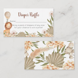 Tarjeta De Recepción Boho Lion watercolor Diapper