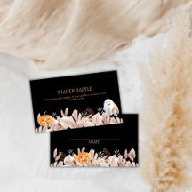 Boho Little Boo Ghost Diaper Raffle Baby Shower