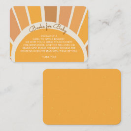 Tarjeta De Recepción Boho Little ray of Sunshine Baby Shower Books