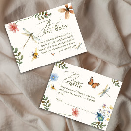 Tarjeta De Recepción Boho Love Bug Insects Dragonfly baby ducha