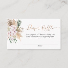 Tarjeta De Recepción Boho Moda Baby Shower Diaper Raffle