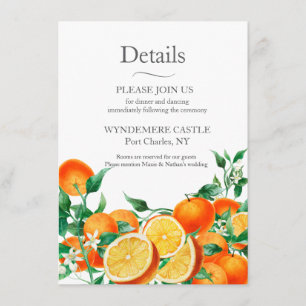 Tarjeta De Recepción Boho Naranja Blossom Boda Código QR