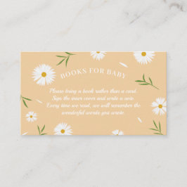Tarjeta De Recepción Boho Naranja Daisies Baby Shower Libros Para Bebés