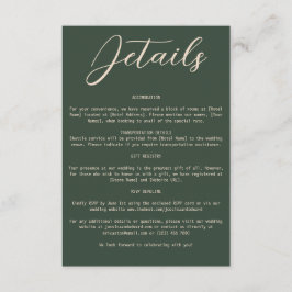 Tarjeta De Recepción Boho Naranja Green Boda Detalles del código Qr Sim