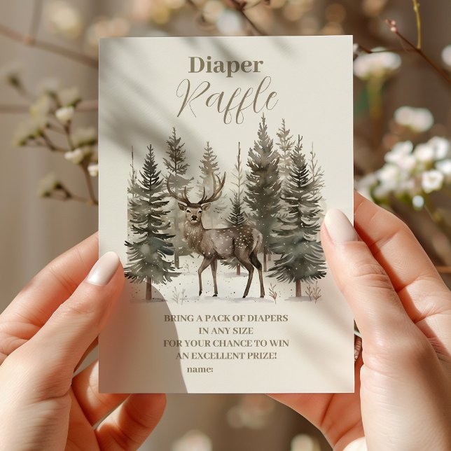 Tarjeta De Recepción Boho Navidades de invierno Baby Shower Diapper Raf (Subido por el creador)