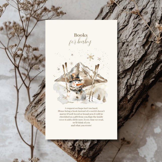 Tarjeta De Recepción Boho Navidades de invierno Libros de Baby Shower p (Subido por el creador)