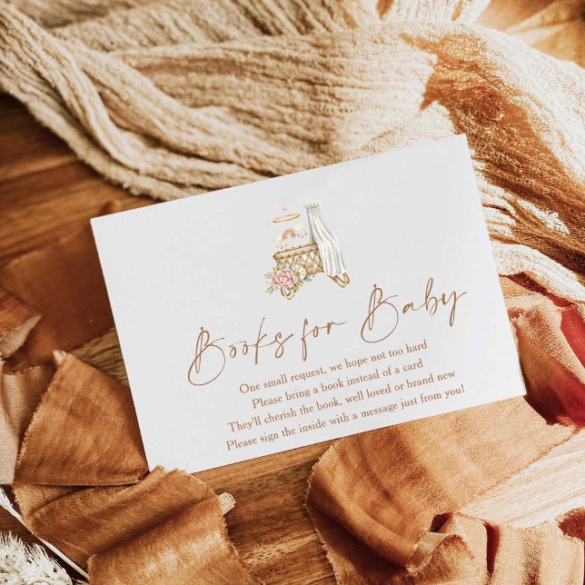 Tarjeta De Recepción Boho Nursery Baby Shower Libros Para Bebés (Subido por el creador)