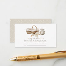 Boho Nursery Moses Cesta Diaper Raffle Ticket