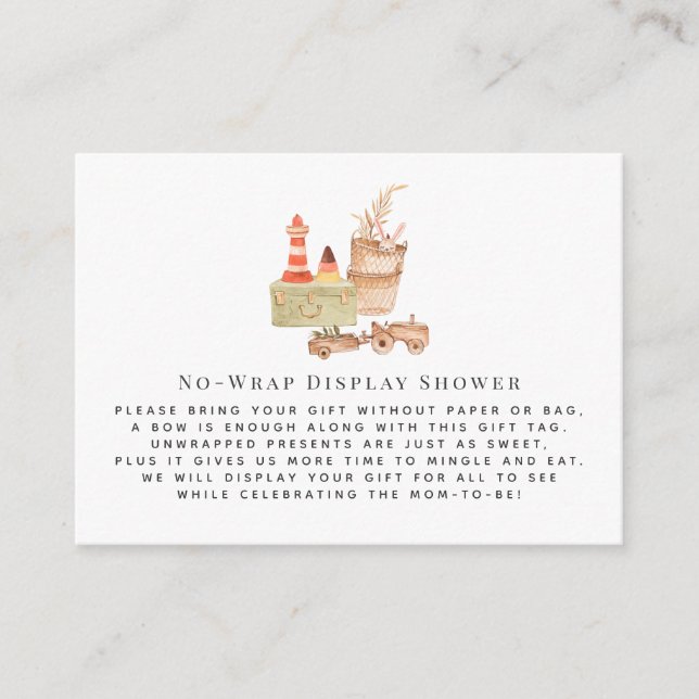 Tarjeta De Recepción Boho Nursery | No ajustar el inserto de la ducha (Anverso)