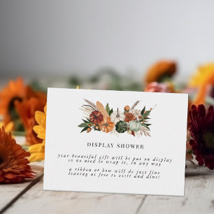 Tarjeta De Recepción Boho Otoño   Exposición de Desayuno Nupcial
