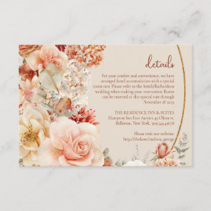Tarjeta De Recepción Boho otoño spas en el jardín naranja detalles de c
