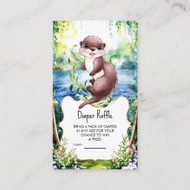 Tarjeta De Recepción Boho Otter Baby Shower
