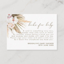 Boho Pampas Grass Books para el bebé Insertar