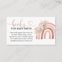 Tarjeta De Recepción Boho Rainbow Baby Shower Boys para bebé