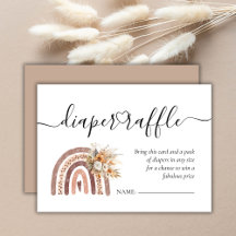 Boho Rainbow | Raffle de pañales marrones neutros