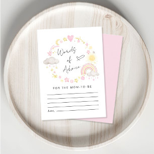 Tarjeta De Recepción Boho Rainbow Watercolor Baby Shower