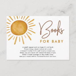 Tarjeta De Recepción Boho Ray de los Libros Sunshine para el bebé