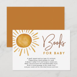 Tarjeta De Recepción Boho Ray de los Libros Sunshine para el bebé