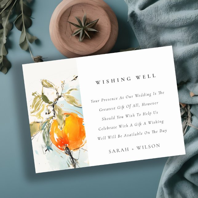 Tarjeta De Recepción Boho Resumen Boda Naranja Desear Bien (Subido por el creador)