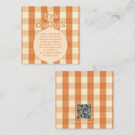 Tarjeta De Recepción Boho Retro Groovy Boda de onda colorida